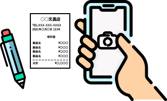 レシートと製品画像を撮影